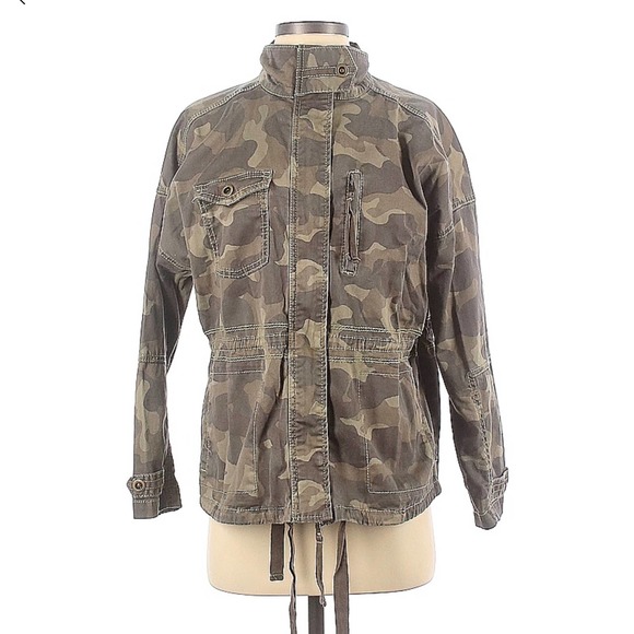Anthropologie Marrakech Camo Cotton Anorak Military Utility Jacket S - Picture 5 of 8